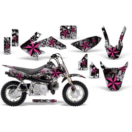 AMR Racing MX Dirt Bike Graphics kit Sticker Decal Compatible with Honda CRF50 2004-2013 - NorthStar Pink