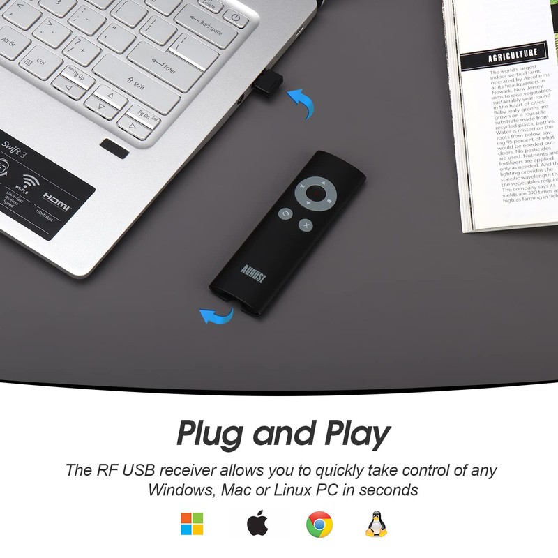 Wireless Clicker for PowerPoint - August LP200 - Laser Pointer