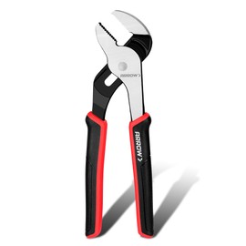 ARROW 8-Inch Groove Joint Pliers, Adjustable Water Pump Pliers with TPR Handle, High Carbon Steel Tongue and Groove Plier for Plumbing, Automotive and Household Repairs