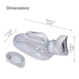 Women's Portable Urinals by DaDYearn - Huge 40oz/1200ml Capacity - Soft TPE Material-Smooth & Edgeless - Warm Cloth Cover - Premium Women's Product - Pee Bottle Pee Container for Travel