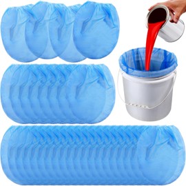 Patelai 30 Pcs 5 Gallon Paint Strainer Bags Blue Fine Nylon Mesh Elastic Top Bag Strainers for Hydroponics, Brewing, Gardening for Use with Paint Sprayers
