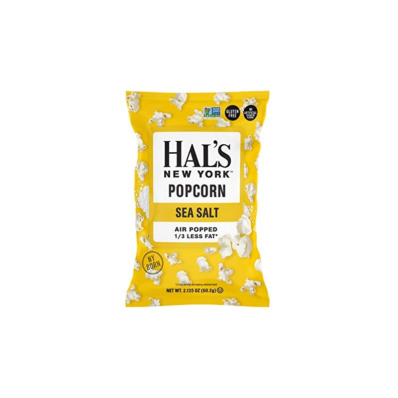Hal's New York Popcorn, Sea Salt, 2.125 Oz (Pack of