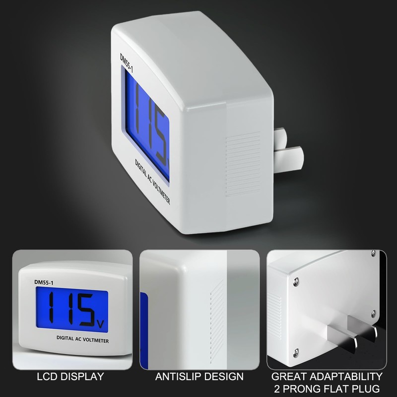 DROK Electric Voltage Testers 5pcs, AC 80-300V LCD Display Flat