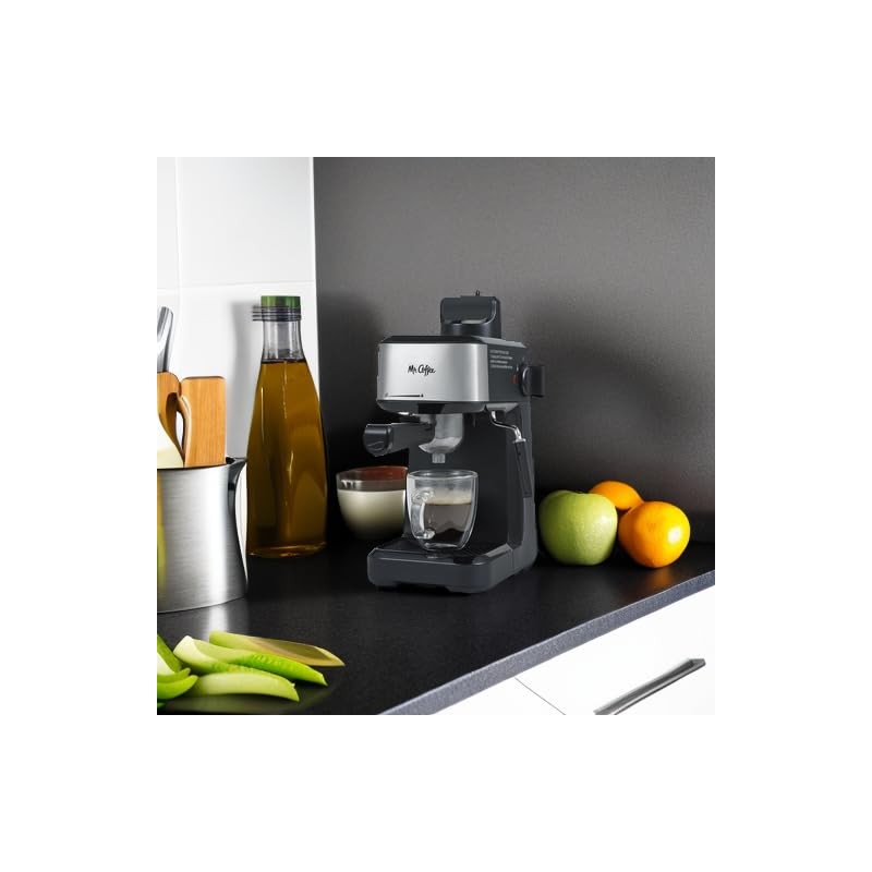 Mr. Coffee 4-Shot Steam Espresso Cappuccino and Latte Maker with