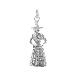 jewellerybox Sterling Silver Welsh Lady Charm