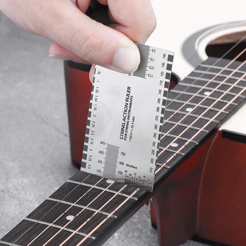 Generic String Action Ruler Gauge, Stainless Steel String Action Ruler
