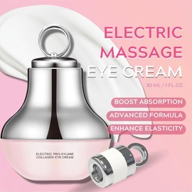 2PCS AH-8 Firming Neck Cream & Electric Massage Eye Cream - Neck and Eye Cream Bundle Tightening & Revitalizing Set for Firm and Smooth of Fine Lines, Anti-Wrinkle, Moisturizing, Day & Night Use