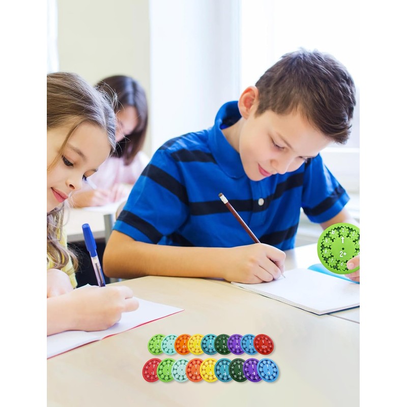 Gxdamxz Maths Fidget Spinners 18 Pieces Montessori Interactive Learning Multiply/Division/Addition/Subtraction