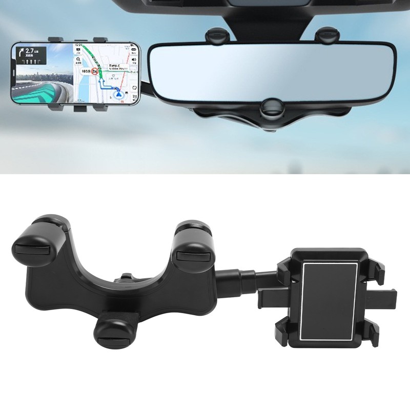 Rearview Mirror Phone Holder 360 Degree Rotation Multifunctional Phone AR