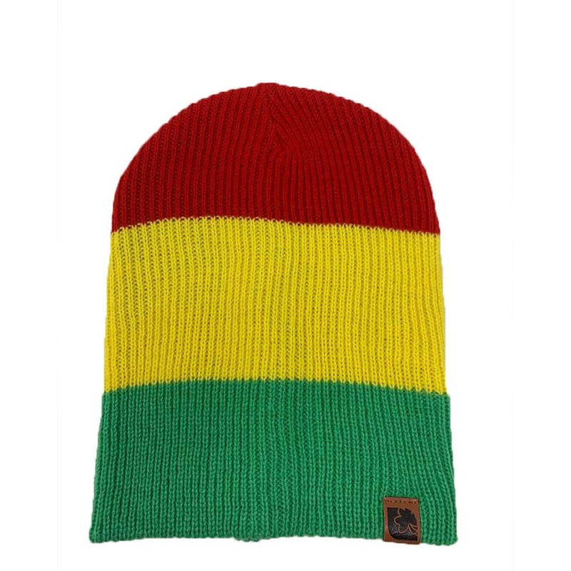 The Hatter Trendy Warm Soft Stretch Long Beanie (Rasta)