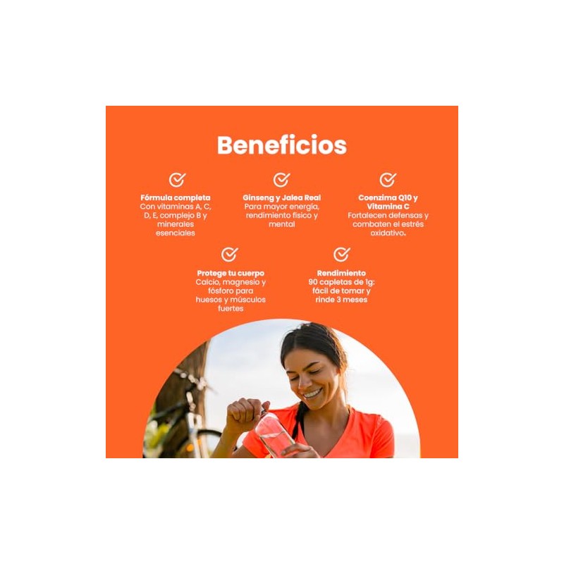 L-Multiv Multivitamínico Completo – 90 Capletas | Vitaminas A, C,