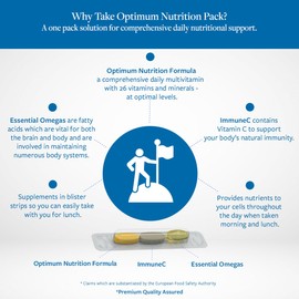 Patrick Holford Optimum Nutrition Pack - Daily Strip of Every Nutrient, Vitamins, Minerals & Essential Fatty acids