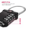 ZHEGE TSA Lock, Cable Lock, Four Digit Padlock, Dial Type,