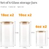 Vkzylife Glass Jars with Bamboo Wooden Airtight Lids 6oz 10oz