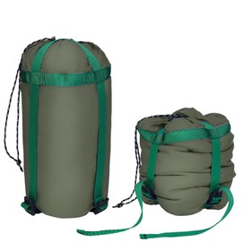 MOPHOEXII Compression Sack，10L Compression Stuff Sack, Water-Resistant & Ultralight Sleeping Bag Stuff Sack - Space Saving Gear for Camping, Hiking, Backpacking (Army Green, 11L)