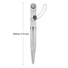 HARFINGTON Wing Divider Compass 8 Inch 200mm Adjustable Lockable Woodworking Compass for Metalworking Geometry Drawing Woodworking