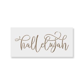 Hallelujah Script Stencil - Reusable Stencils for Painting - Create DIY Hallelujah Script Home Decor