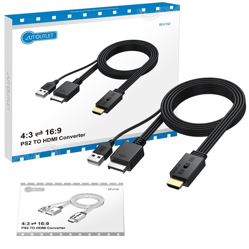 AUTOUTLET PS2 to HDMI Adapter