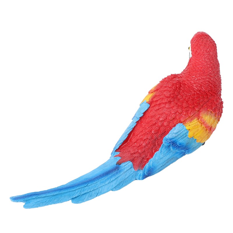 Parrot Figurine Simulation Vivid Innovative Wall Mounted Hand Painted Resin