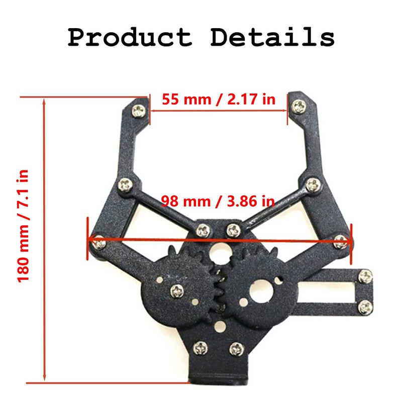 Swaytail Premium Metal Robot Mechanical Claw/Clamp Arm/Gripper with High Torque
