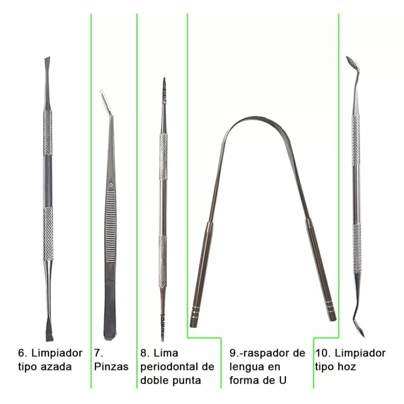 Espatulas Para Resina Dental Limpiador Uso Profesional