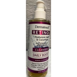DERMATOUCH RETINOL HYALURONIC ACID&CUCUMBER FACIAL CLEANSER DAILY BOOST 8FLOZ