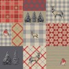 K Collection Winter Patchwork Duvet Cover - Christmas Patchwork Design