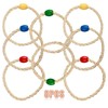 Kasoud Quoits Games Set, 8PCS Quoits Ropes Ring Toss Games,