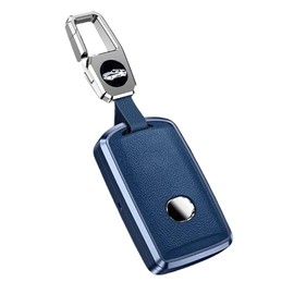 ontto Mazda Smart Key Case Key Cover Key Holder Stylish Luxury Fit for MAZDA CX8 CX5 CX30 MX30 MAZDA3 Mazda 3 CX-30 Fastback Roadster etc for Mazda, Screwless Aluminum Alloy, blue