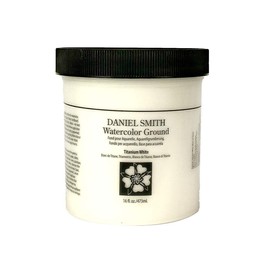 DANIEL SMITH Watercolor Ground 16oz Jar, Titanium White, 284055001 , Beige
