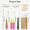Qililandiy 13 Pieces Dreadlock Crochet Hook Tool Set for Hair