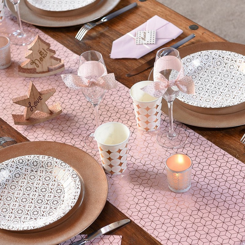 Santex 5633-19-30 Cement Tile Table Runner, Copper