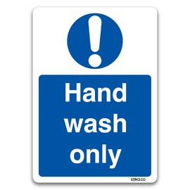 stika.co Wash only Sticker - Kitchen Safety Signs by (Hand Wash Only)