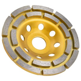 Diamond Cup Wheel, Double Row Diamond Cup Wheel Diamond Grinding Cup Wheel for Concrete Stone Cement Marble, Cut Off, Abrasive Cutoff Wheels (115mm)
