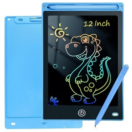 LCD Pizarron Magico, 12 pulgadas Tablero electrónico, Tablero Electrónico de Dibujo a Color para Niños,bloc de dibujo electrónico con pantalla a color para creación de arte infantil, borrable, reutilizable,Libreta de Dibujo para niños y niñas de3 4 5 6 7