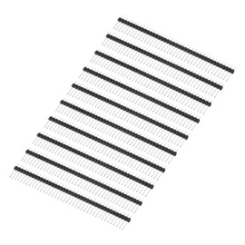 PATIKIL DIP Pin Header Single Row 40P 14mm Length Copper Plated for PCB Pack of 10