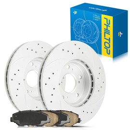PHILTOP D914 31257 Front Brake Rotors and Pads Kit Replacement for Accord 2003-2017, CR-V 2002-2004, Civic 2013-2018, ILX 2014-2015, CR-Z 2016, Element 2003-2011, Braking System Brake Kits Disc