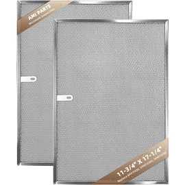BPS1FA36 Aluminum Range Hood Filter 11-3/4" X 17-1/4" X 3/8" Compatible With B-roan Range Hood Filter 36" WS1 & QS1 & WS2 Series and Sears 5260-36" Series by AMI PARTS (2 Packs)