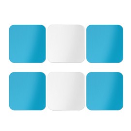 6pcs Under Cabinet Lights Magnetic Sticky, Metal Replacement Magnetic Strips with Adhesive Backing Magnet Lights Strip for Magnetic LED Lights & Under Counter Lights (Square)