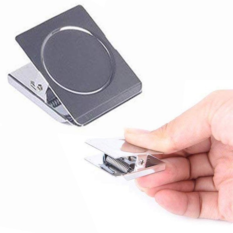 LHKJ Pack of 10 Magnetic Clips, Metal Fridge Magnetic Clips