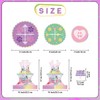 NF ORANGE 3-Tier CartoonHouse Cupcake Stand,Pink Cat Birthday Dessert Stand