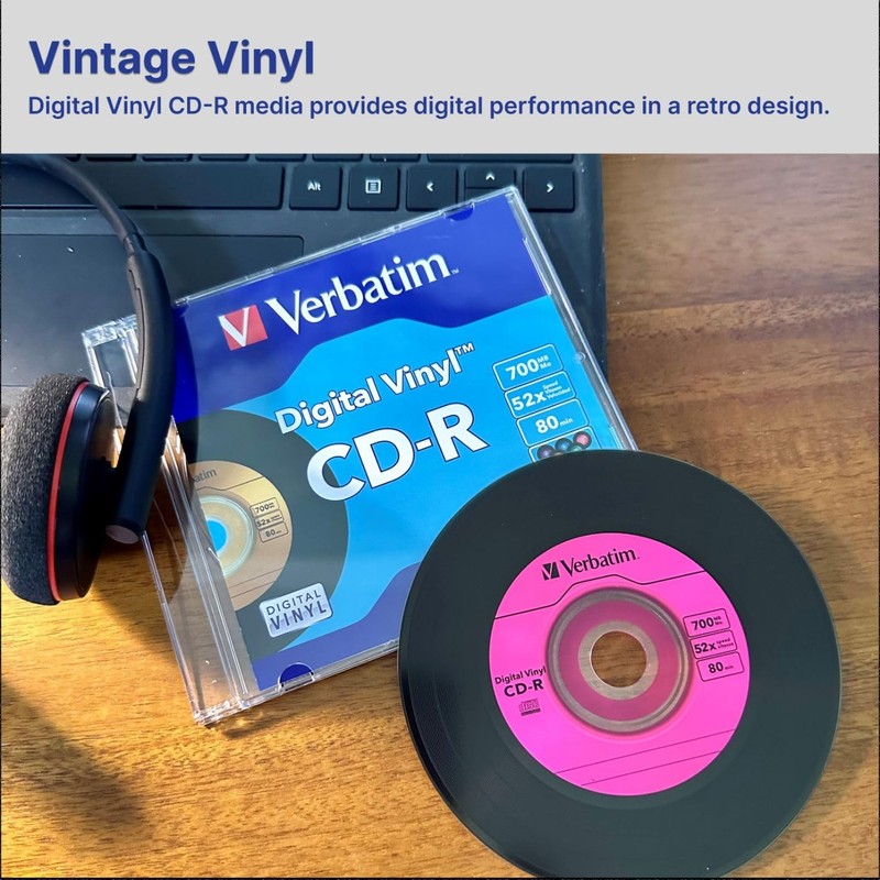 Verbatim CD-R Blank Discs 700MB 80min 52X Recordable Disc for