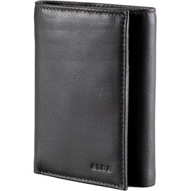 Alba Classic Trifold Nappa Leather Wallet For Men II Handmade II Minimalist II RFID Protected (Dark Brown)