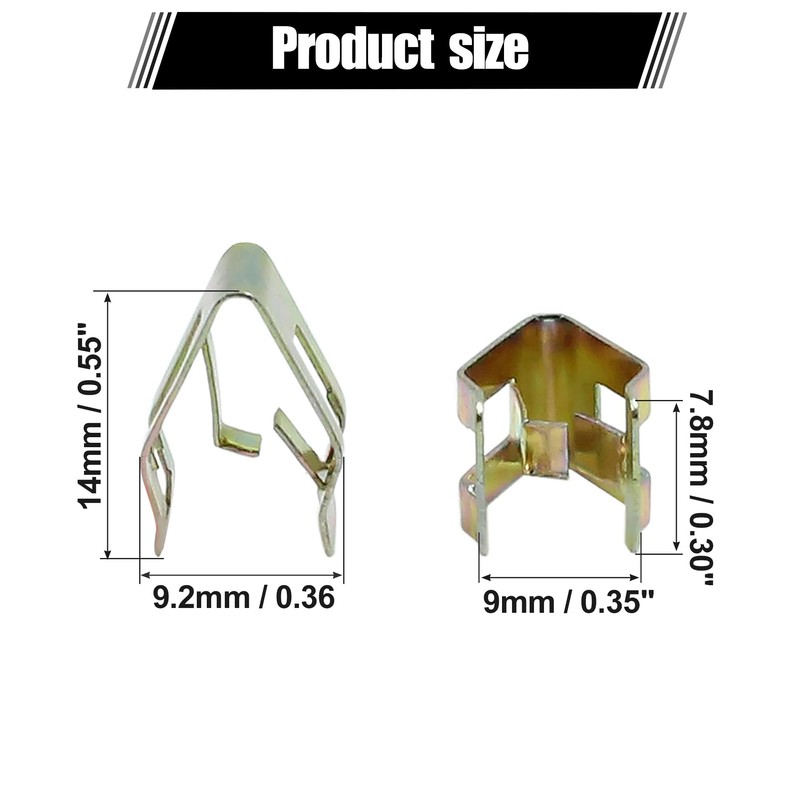 sourcing map Universal Metal Bracket Rivets Clips for Car Console