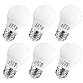MorningLight 6 Pack A15 LED Bulbs 60W Equivalent, Non-Dimmable, Daylight 5000K, E26 Base, 6.5W 600 Lumens Bulb, A15 LED Light Bulbs for Ceiling Fan, Wall sconces, 25000+ Hours Lifespan