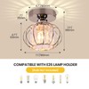 FRIXCHUR Small Ceiling Light Semi Flush Mount Ceiling Light Chrome