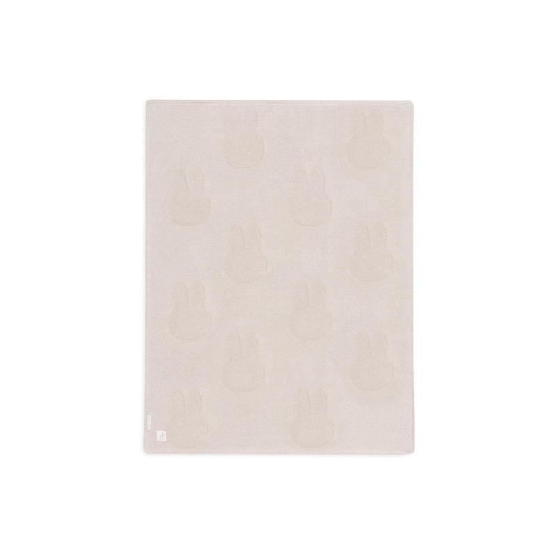 Jollein 517-511-67088 Babydecke Strick mit Fleece - Miffy Nougat (75x100
