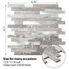 5 - Sheets Peel and Stick Wood Metal Tile Backsplash,