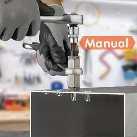 Jack nut Installation Tool Set Hand Thread Insert Jacknuts Assortment Kit for Thin Metal Plastic Polywood Pressboard Hardboard (M6 (Jack Nut Tool-12pcs, Long))