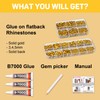 B7000 Gem Glue on 7500Pcs Gold Rhinestones Flatback for Crafts